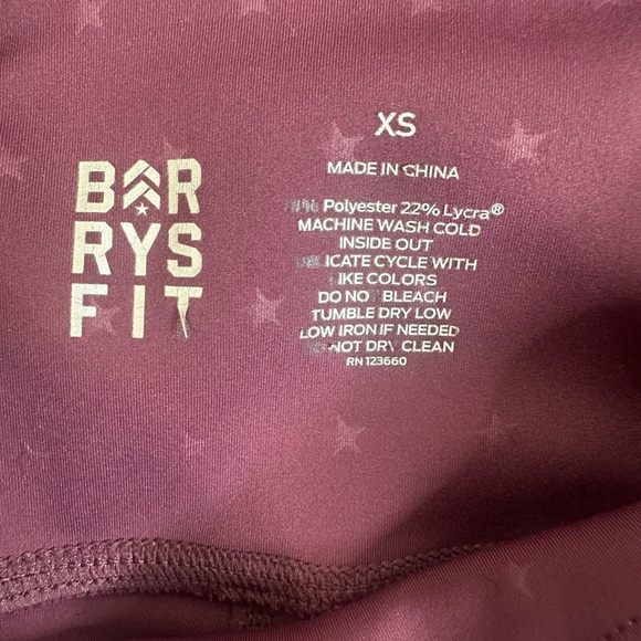 BARRY'S FIT Women's STAR EMBOSSED Port Royale HIGH-WAISTED SPEED TIGHT XS - Picture 5 of 5